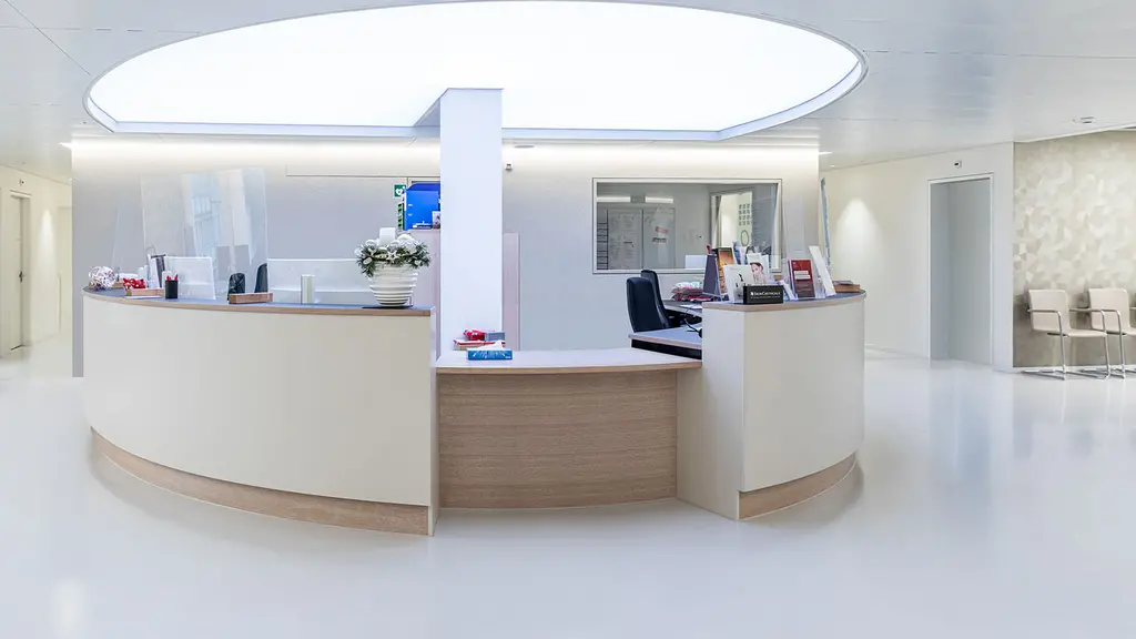 Der Empfang im Dermatologie- & Schönheitszentrum Solothurn